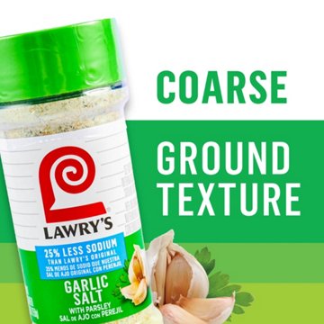 Lawry's 25% Less Sodium Garlic Salt With Parsley