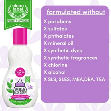 Dapple Baby Bottle & Dish Soap - Lavender, 3 oz