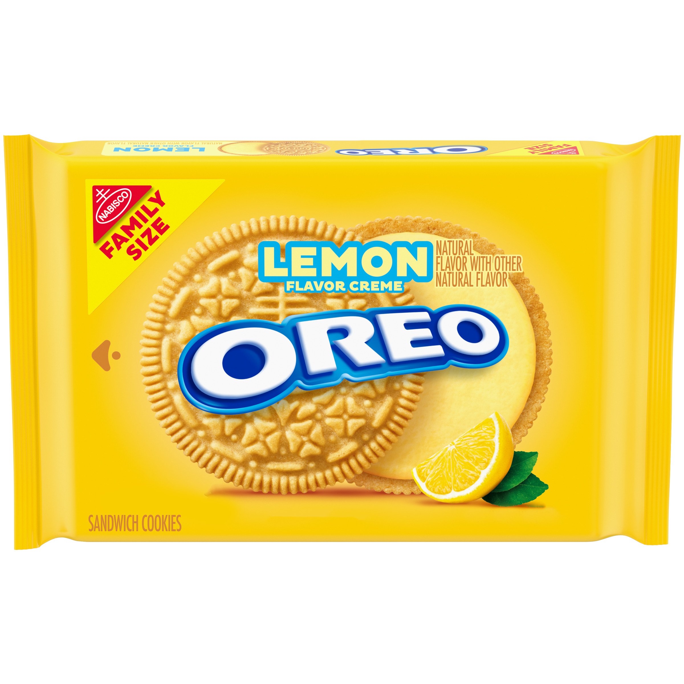 Nabisco Oreo Lemon Creme Sandwich Cookies Family Size! Shop Cookies