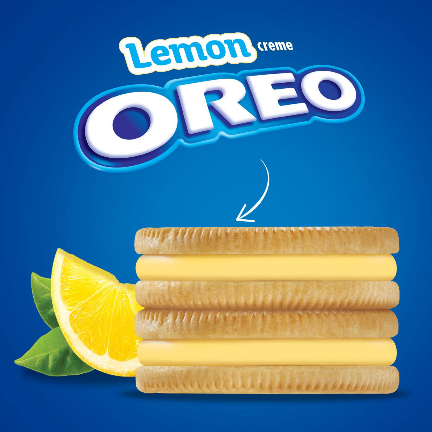 Nabisco Oreo Lemon Creme Sandwich Cookies, Family Size; image 2 of 4