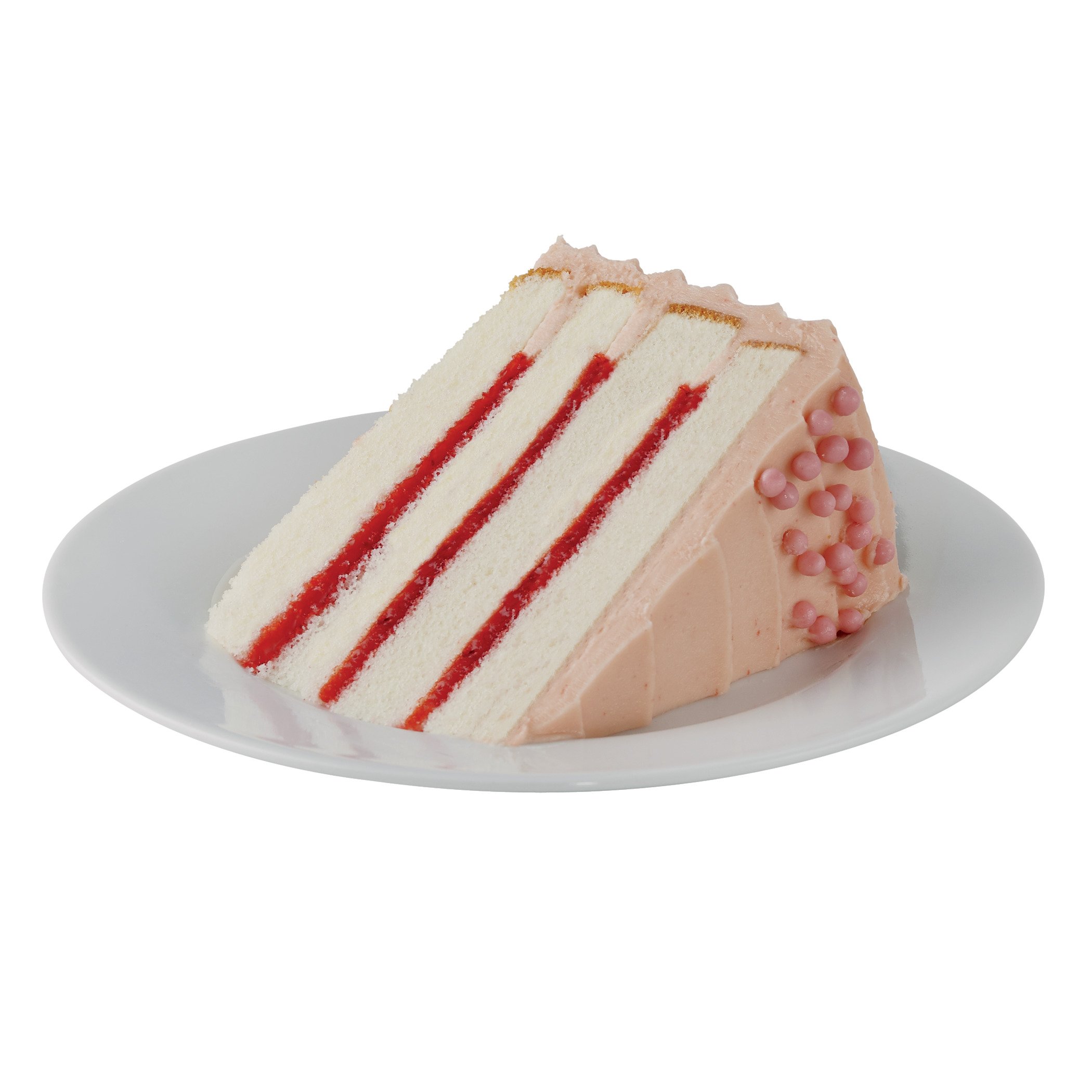 HEB Large White Cake with Strawberry French Buttercream Shop Cakes