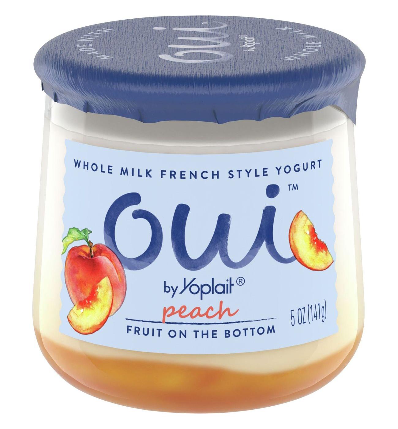 Yoplait Oui Peach French Style Yogurt; image 1 of 4