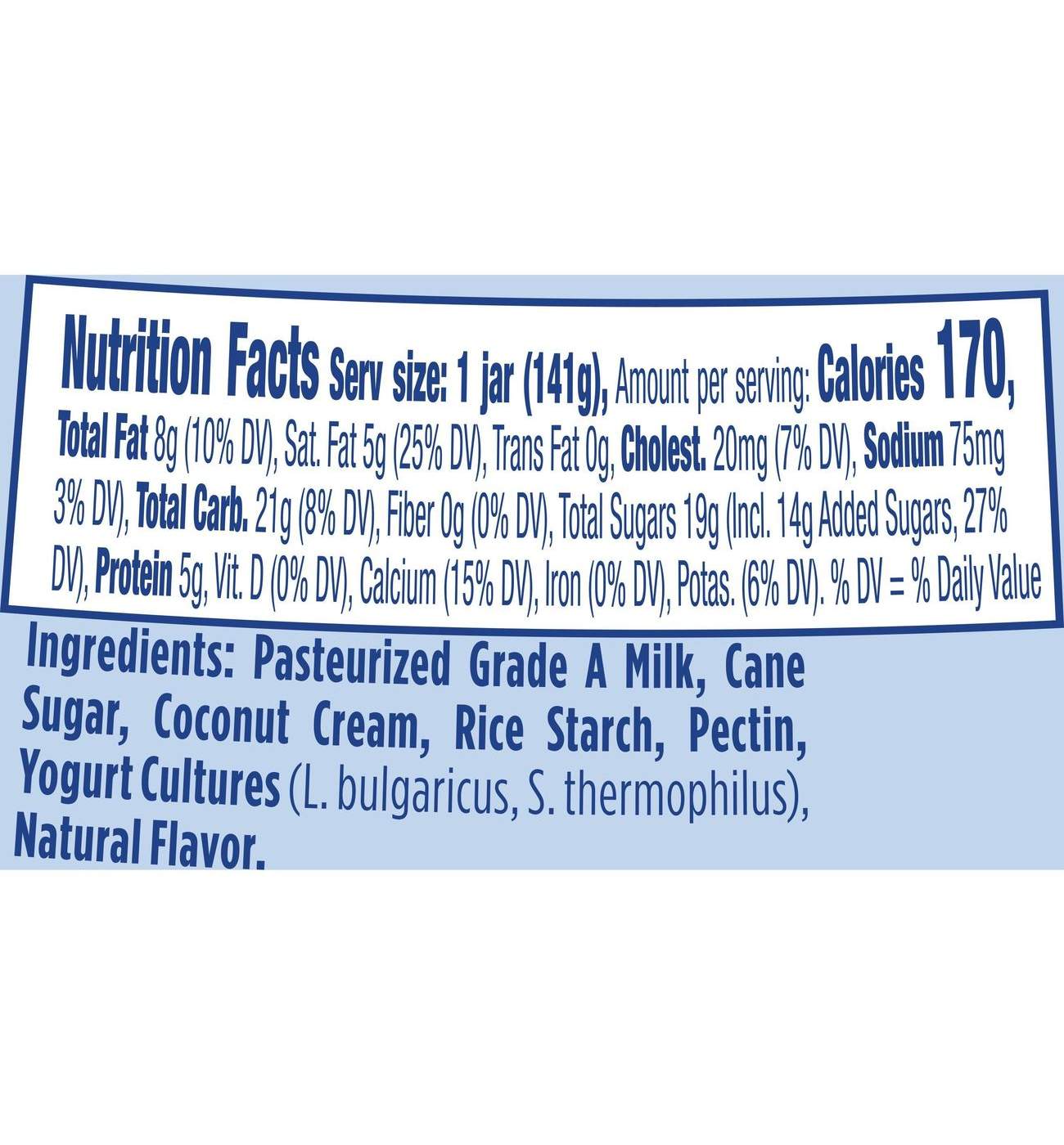 Yoplait Oui Coconut French Style Yogurt; image 3 of 6