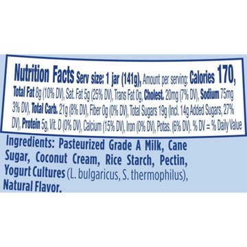 Yoplait Oui Coconut French Style Yogurt