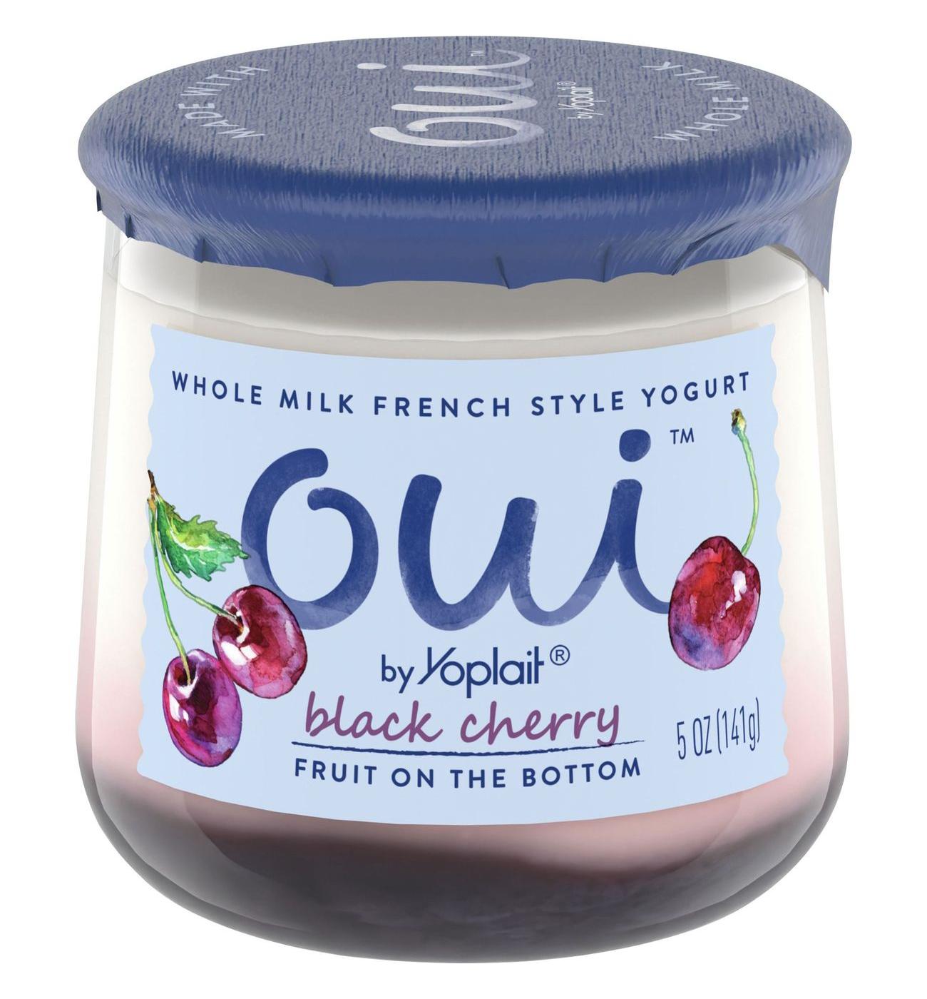 Yoplait Oui Black Cherry French Style Yogurt; image 1 of 5