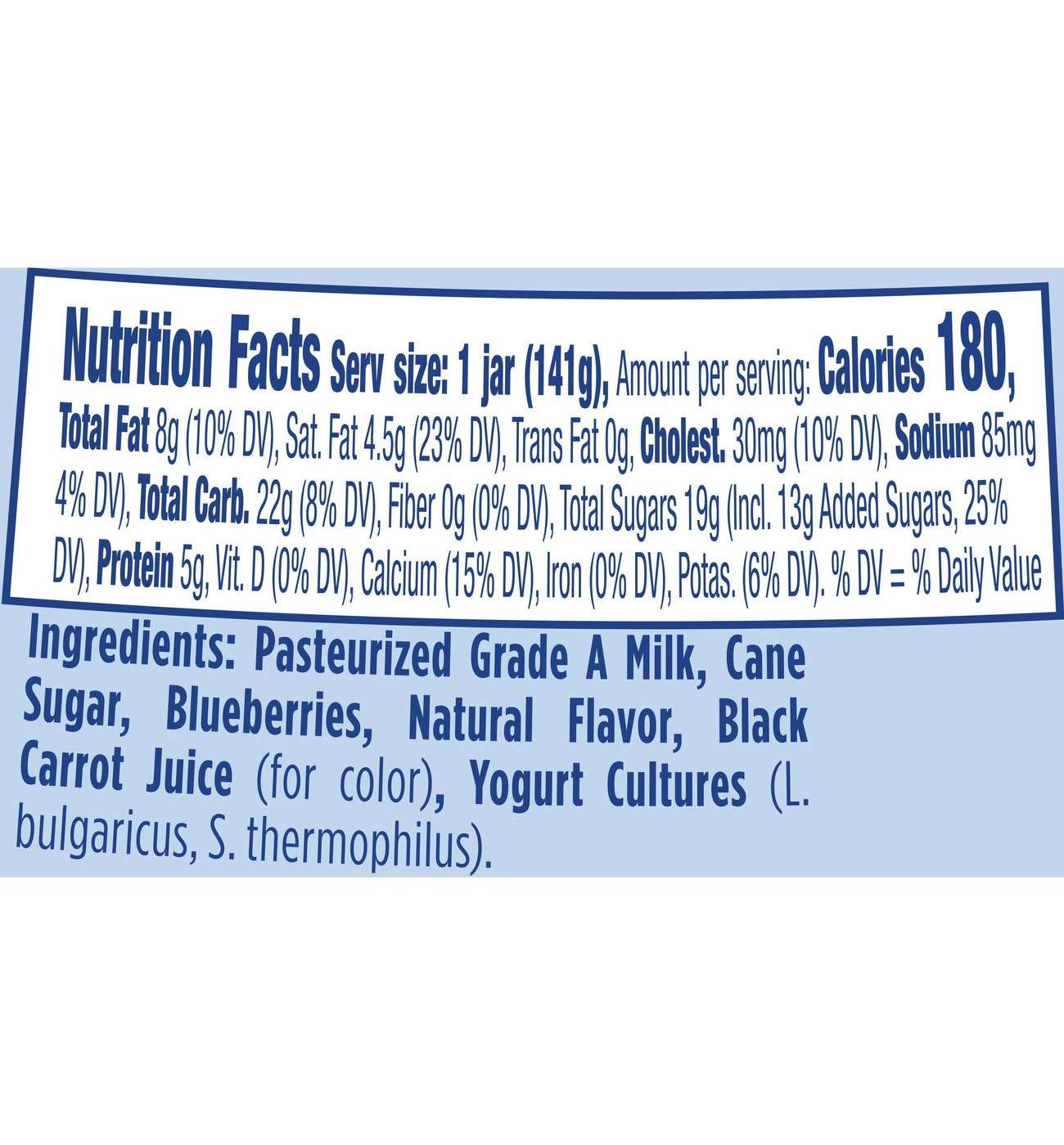 Yoplait Oui Blueberry French Style Yogurt; image 3 of 5