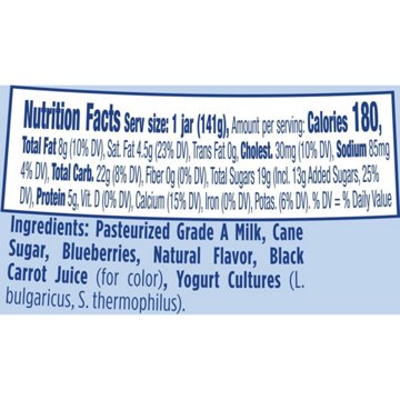 Yoplait Oui Blueberry French Style Yogurt