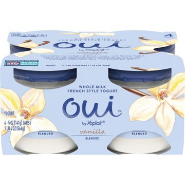 Yoplait Oui Vanilla French Style Yogurt, 4 ct