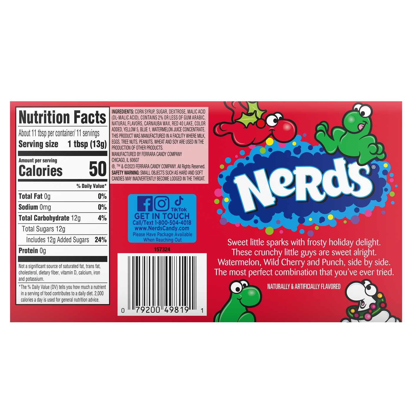 Nerds Frosty Holiday Candy Theater Box; image 2 of 3