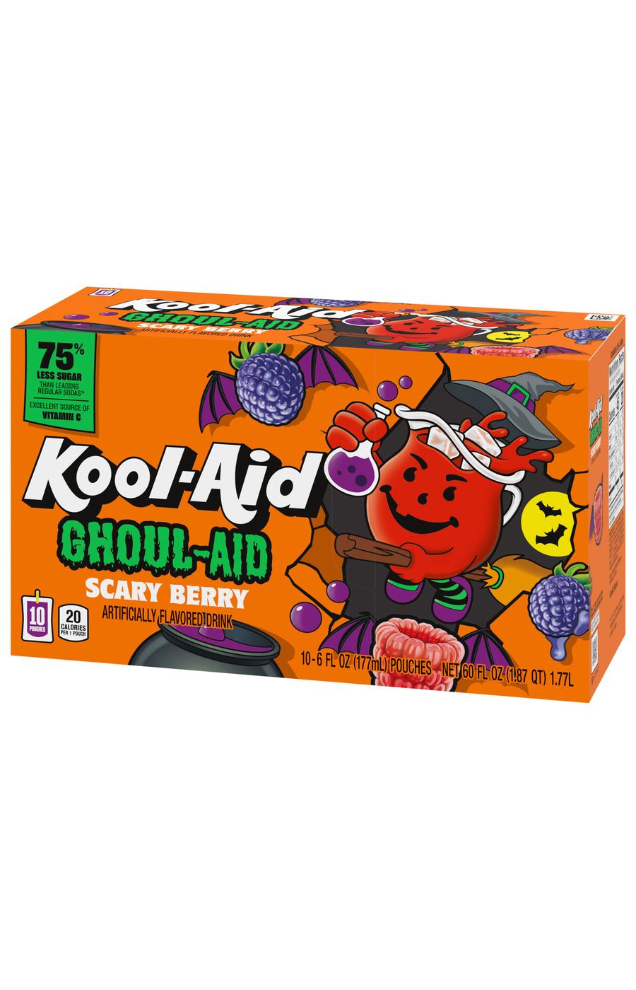 Kool-Aid Ghoul-Aid Scary Berry Drink 10pk Pouches - Shop Juice at