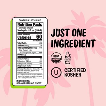 Harmless Harvest Organic Coconut Water, 32 fl oz