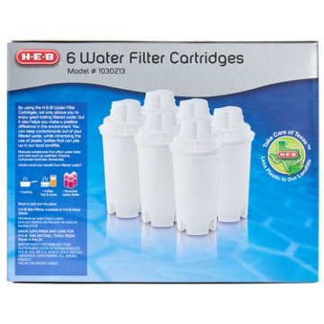 H-E-B Replacement Water Filter Pitcher Cartridges, 6 ct