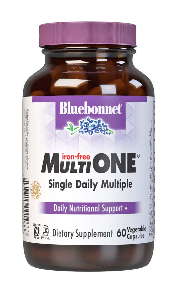 Bluebonnet Multi One Iron-Free Vegetable Capsules, 60 ct