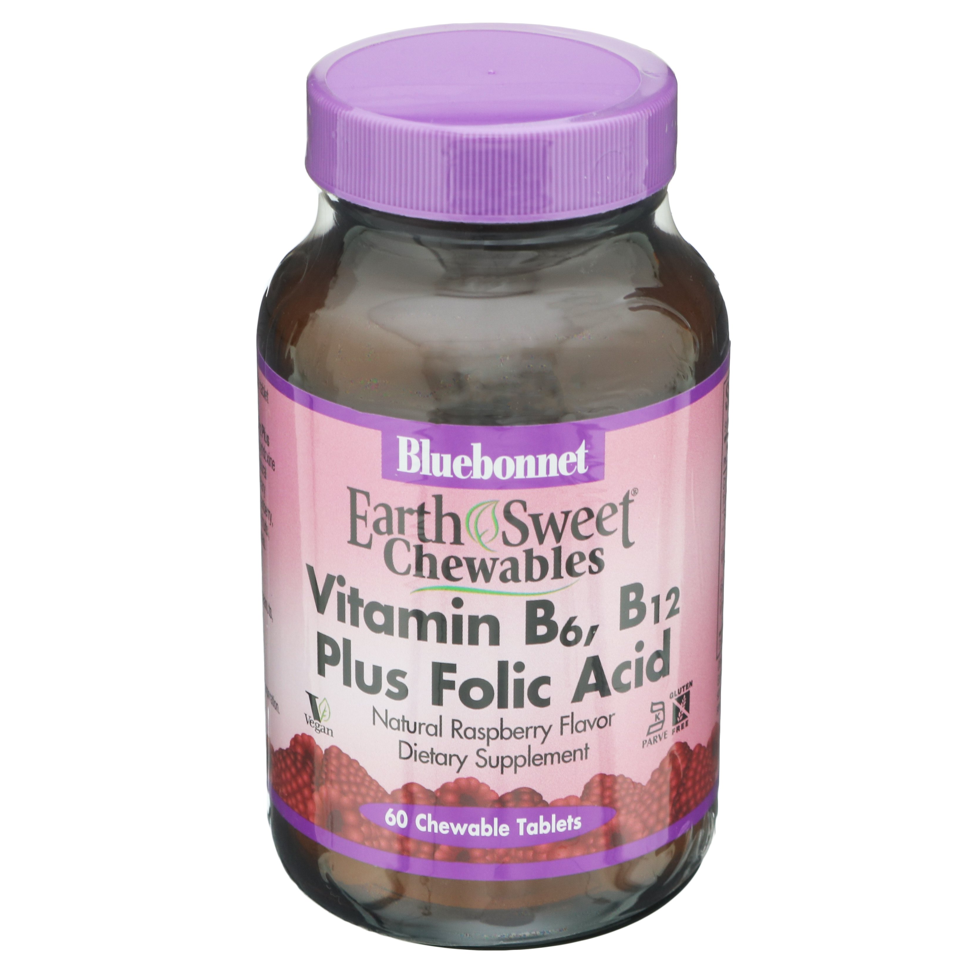 Bluebonnet EarthSweet Chewables Vitamin B6, B12 & Folic Acid Tablets ...