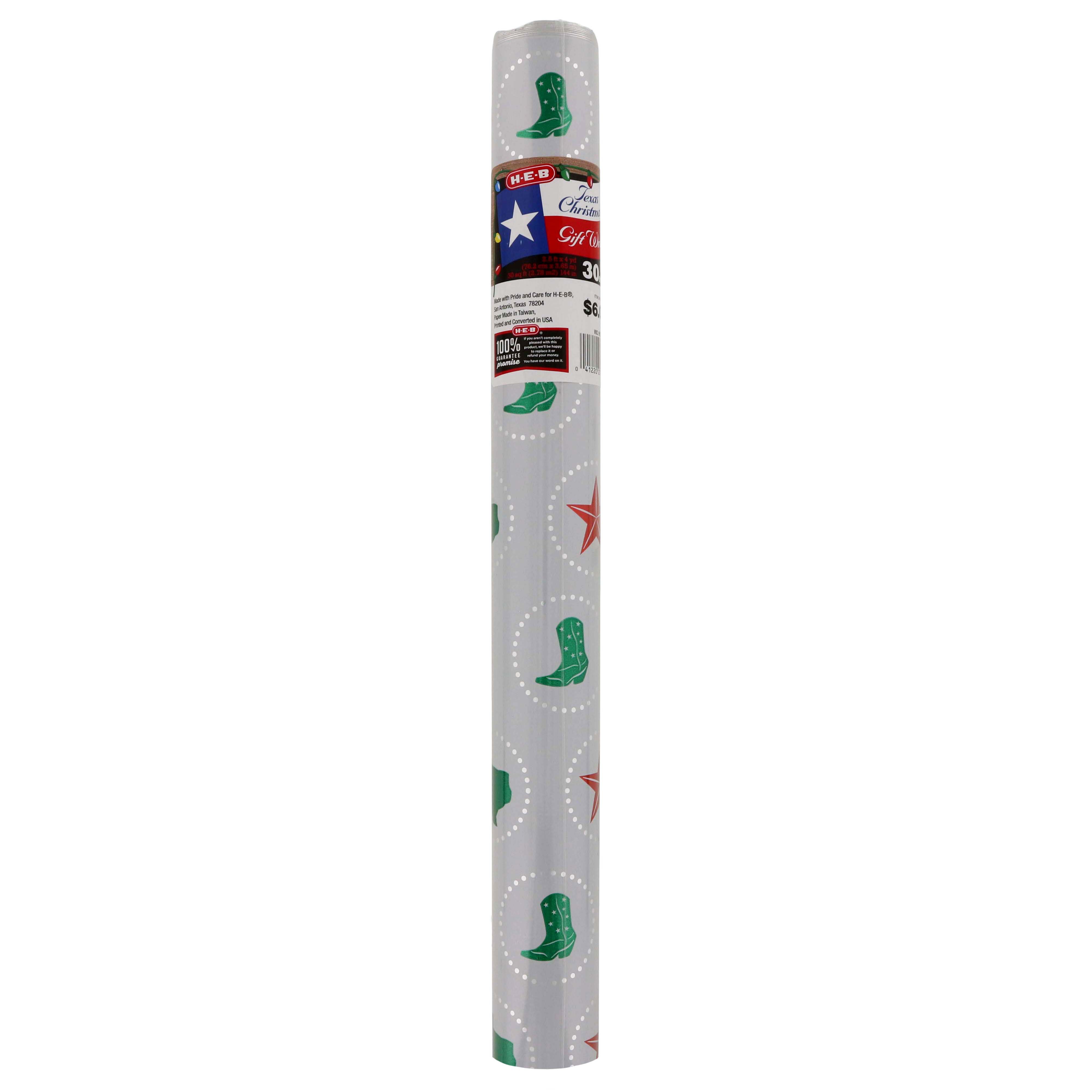 H-E-B 30 sq. ft. Texas Icons Gift Wrap