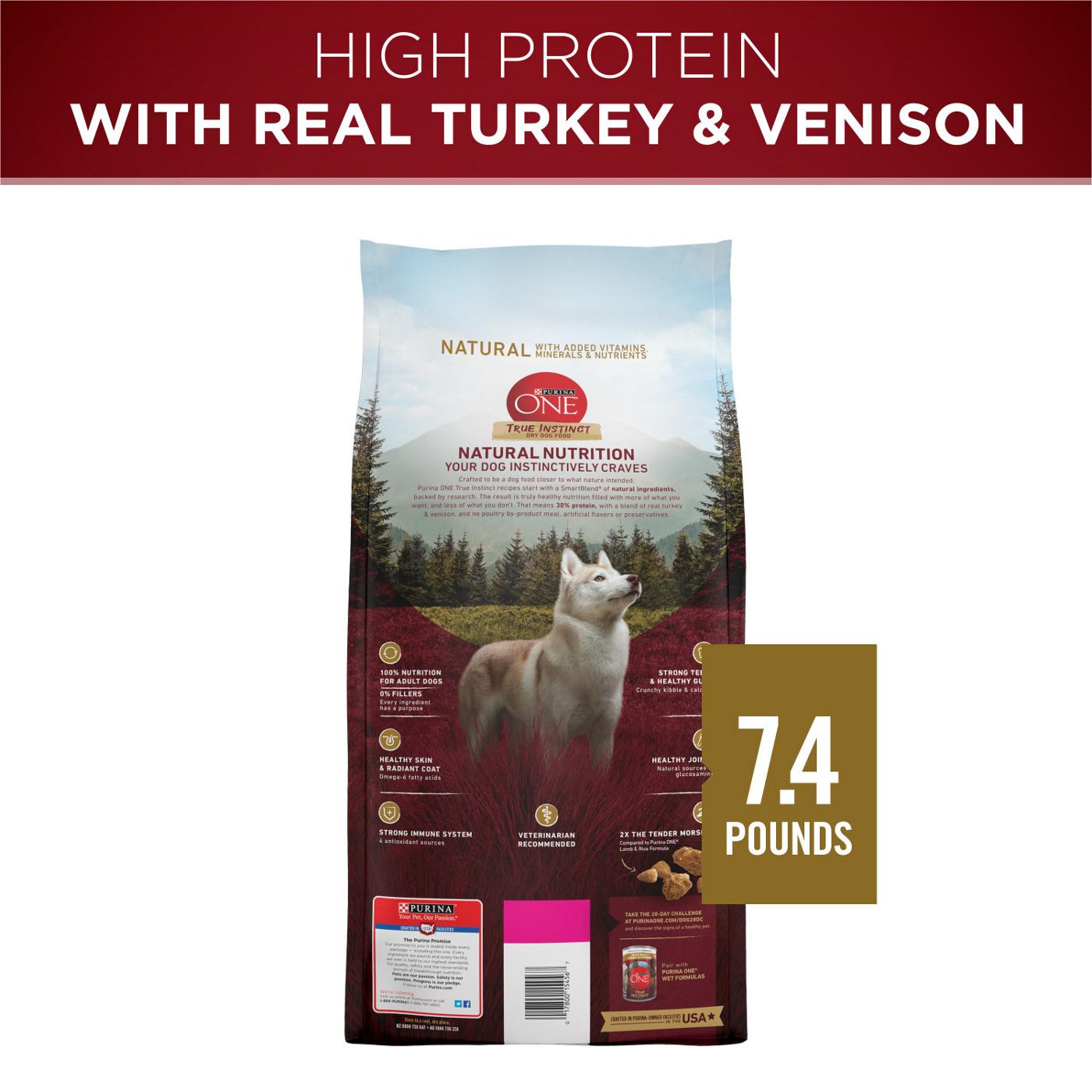 Purina ONE True Instinct With A Blend Of Real Turkey and Venison Dry Dog Food; image 5 of 7