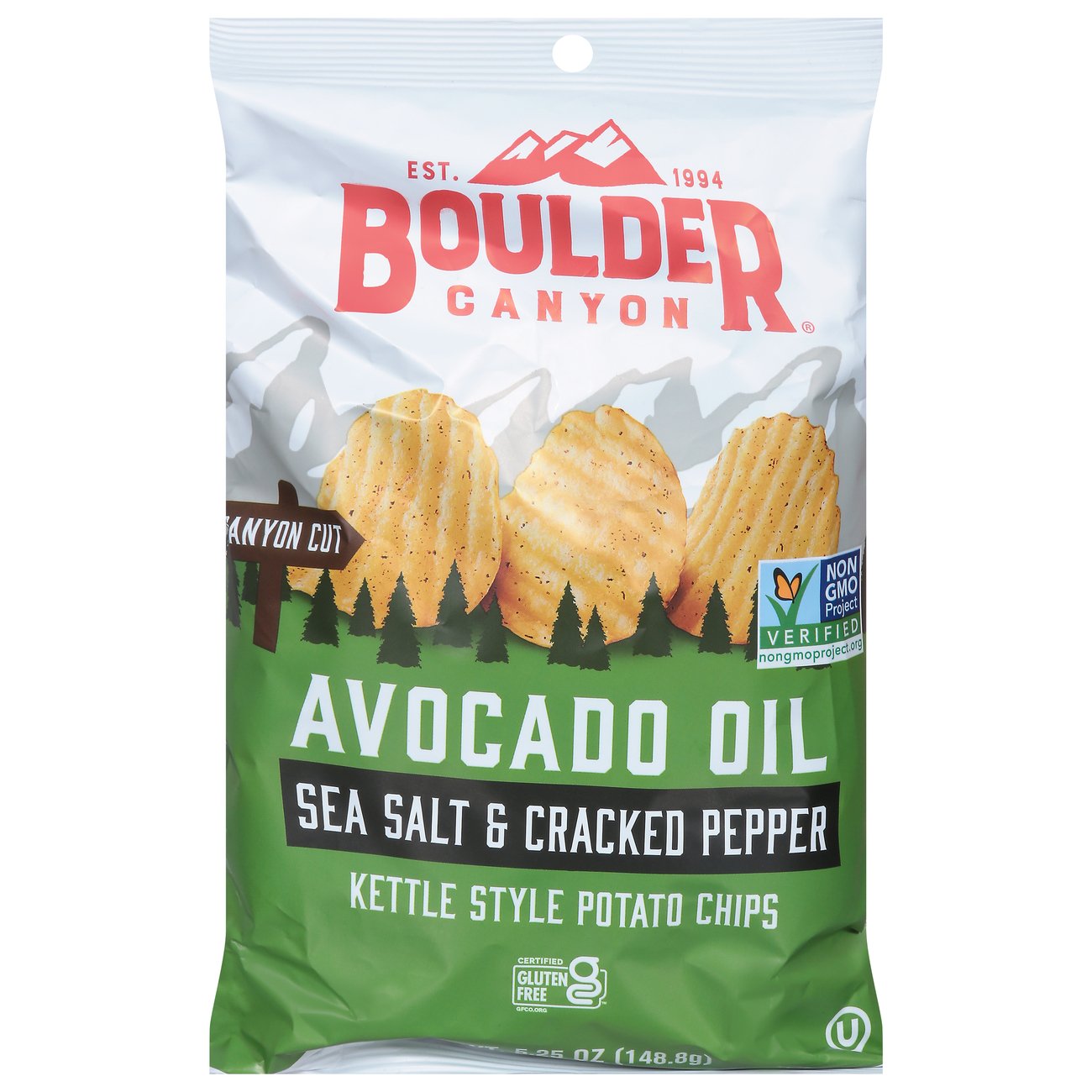 Boulder Canyon Kettle Cooked Sea Salt Cracked Pepper Chips Shop