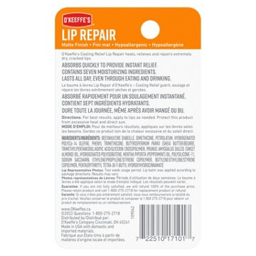 O'Keeffe's Lip Repair Cooling Relief Lip Balm, 0.15 oz