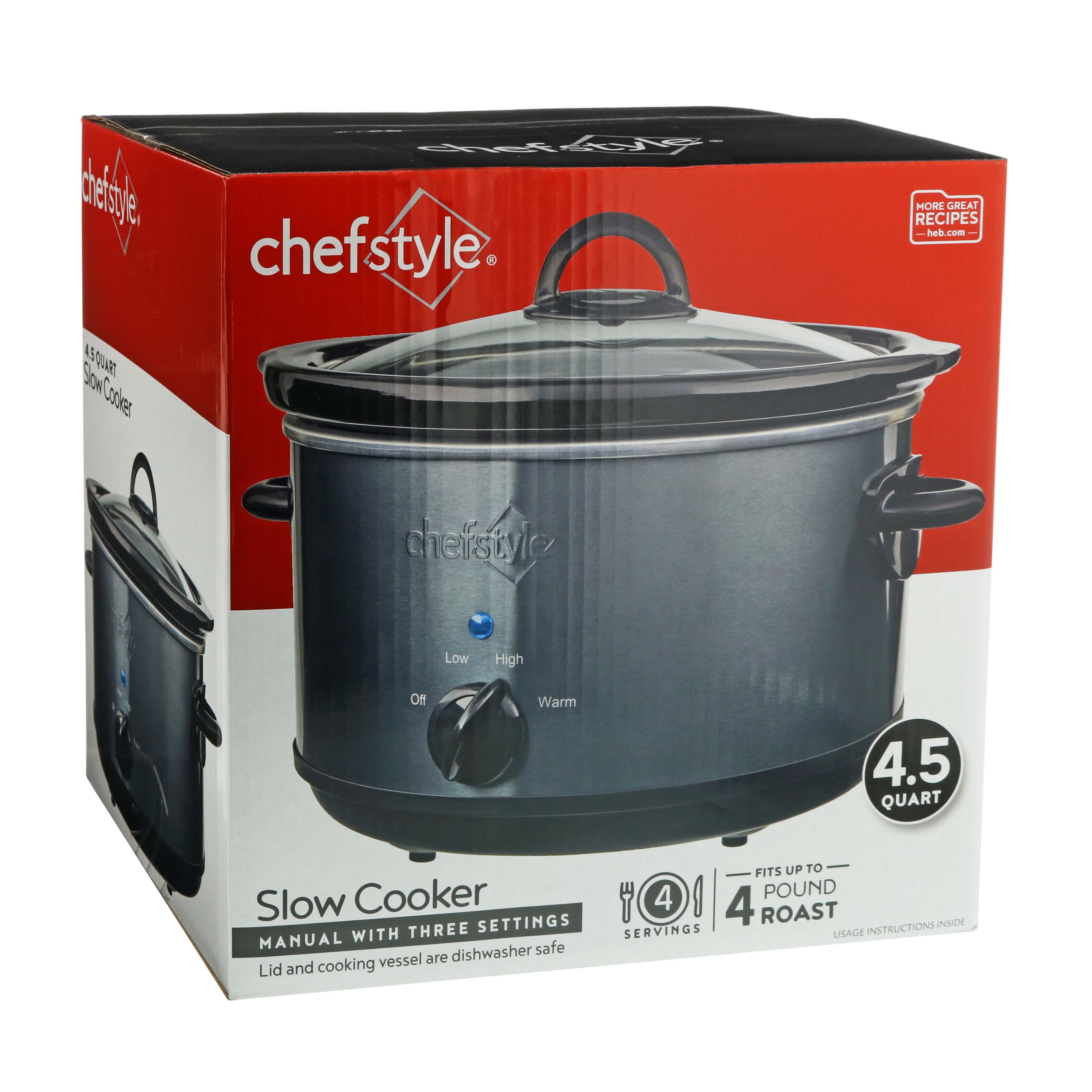 970117929M Better Chef 4 Quart Oval Slow Cooker with Removable Stoneware  Crock in Stainless Steel