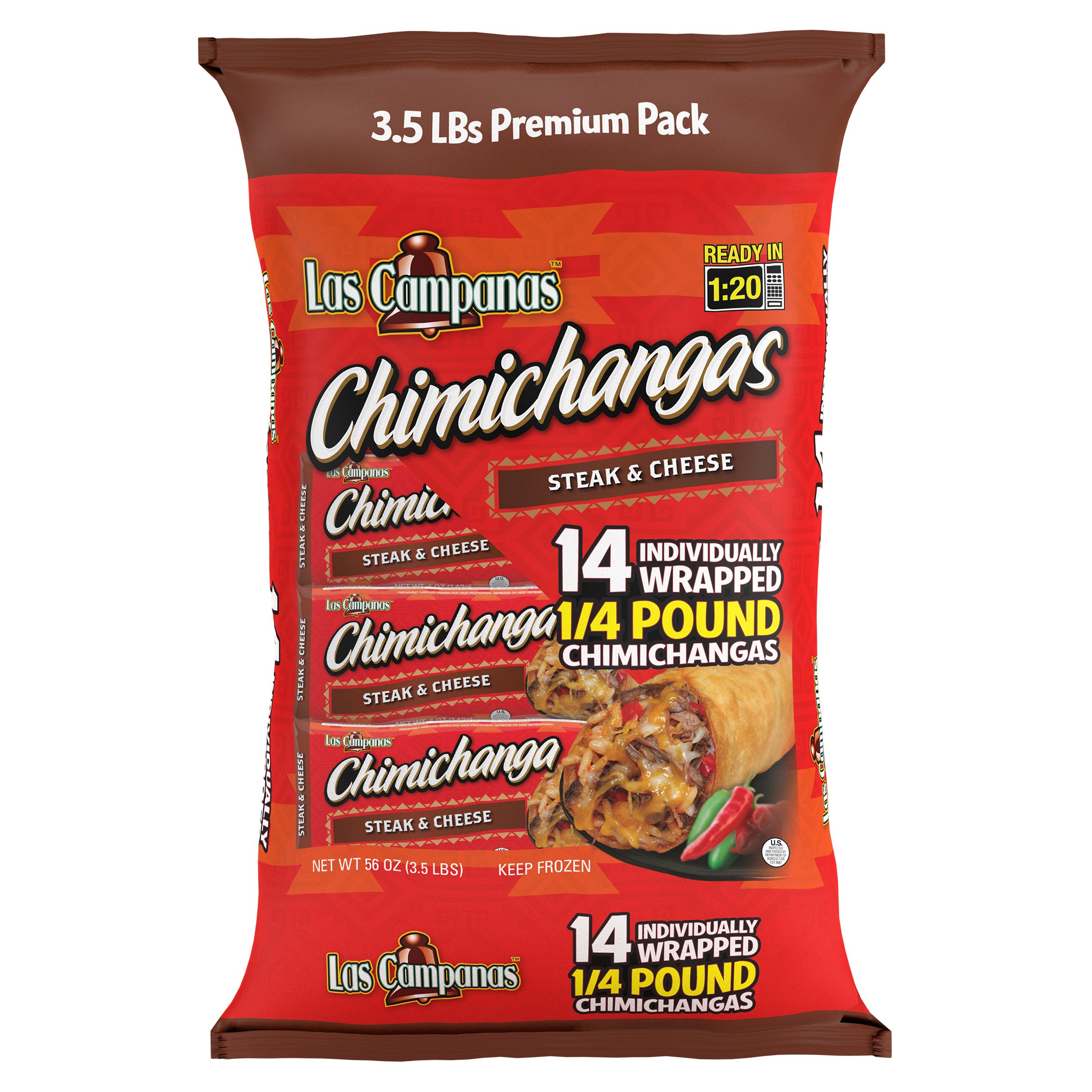 Las Campanas, Chimichanga Beef & Bean, 32 Oz