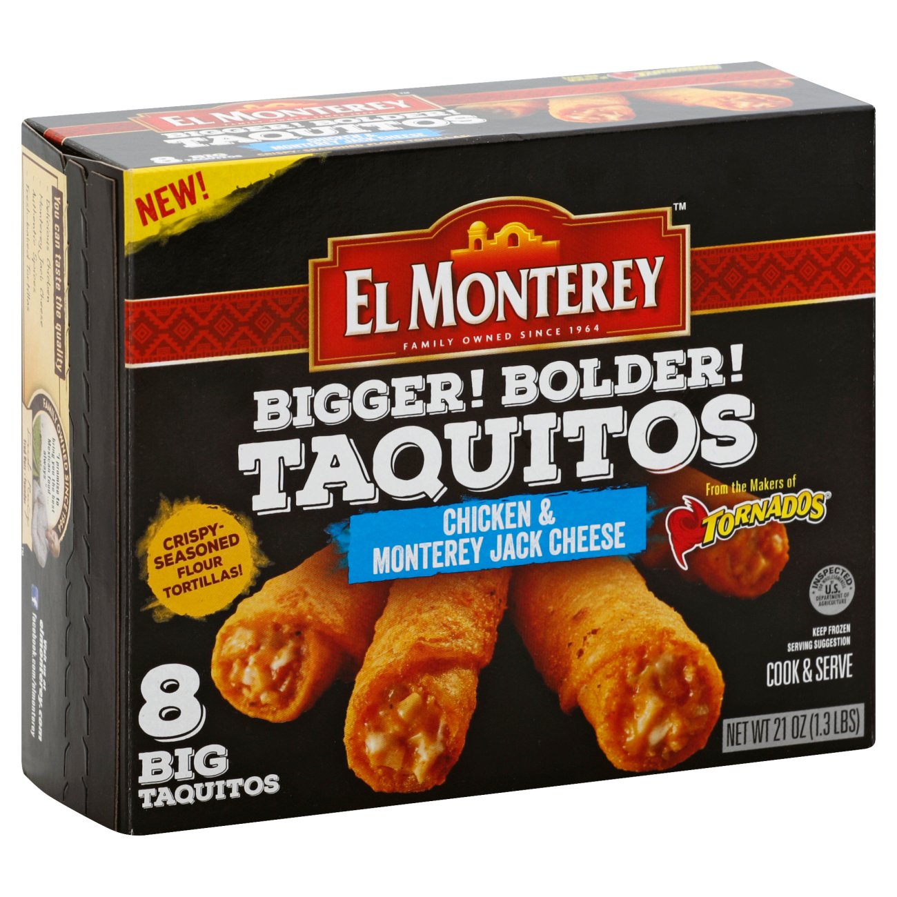 El Monterey Bigger! Bolder! Chicken & Monterey Jack Cheese Taquitos