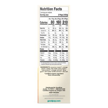 GoodPop Dairy Free Orange n' Cream Pops, 4 ct