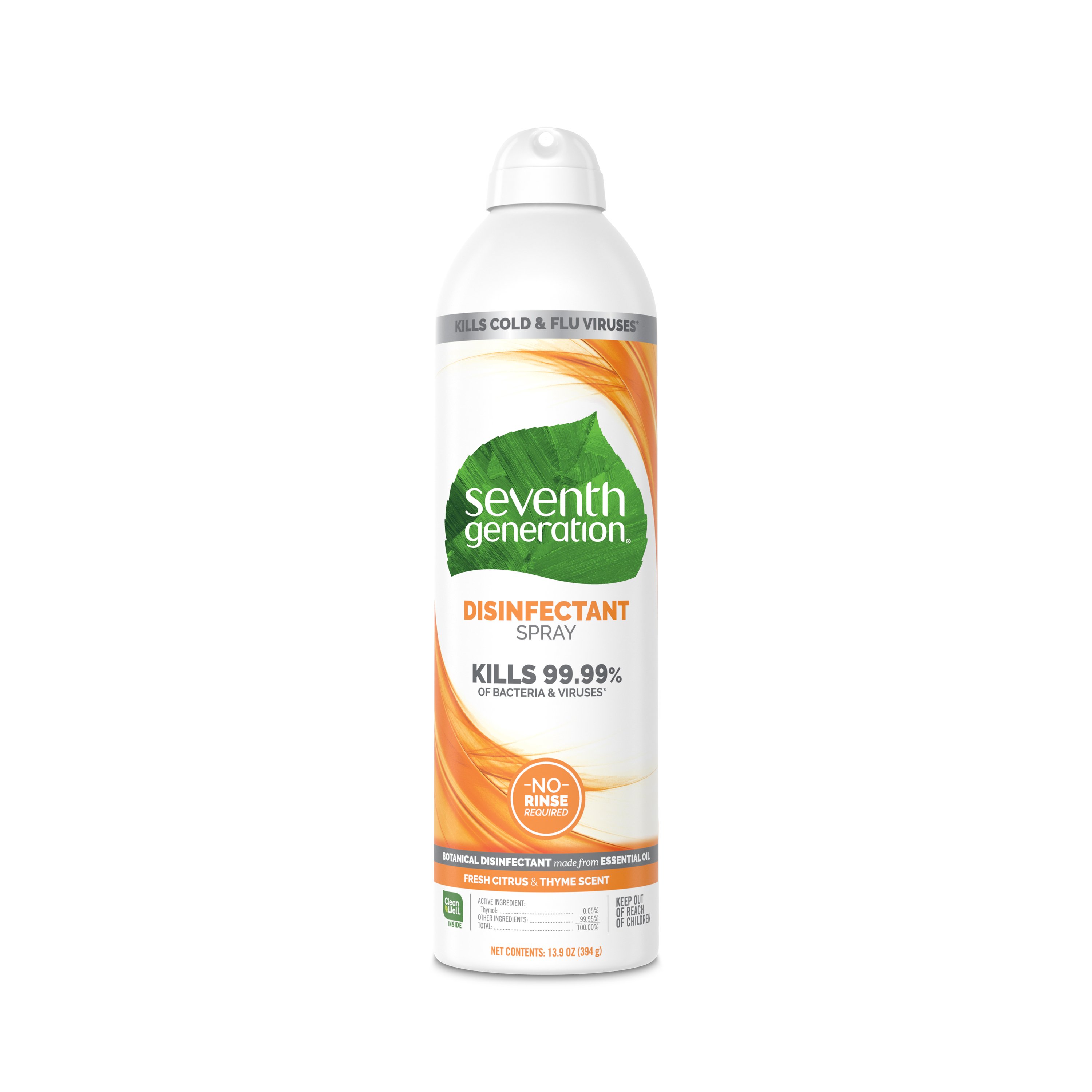 Seventh Generation Fresh Citrus and Thyme Disinfectant Spray Shop All Purpose Cleaners at HEB