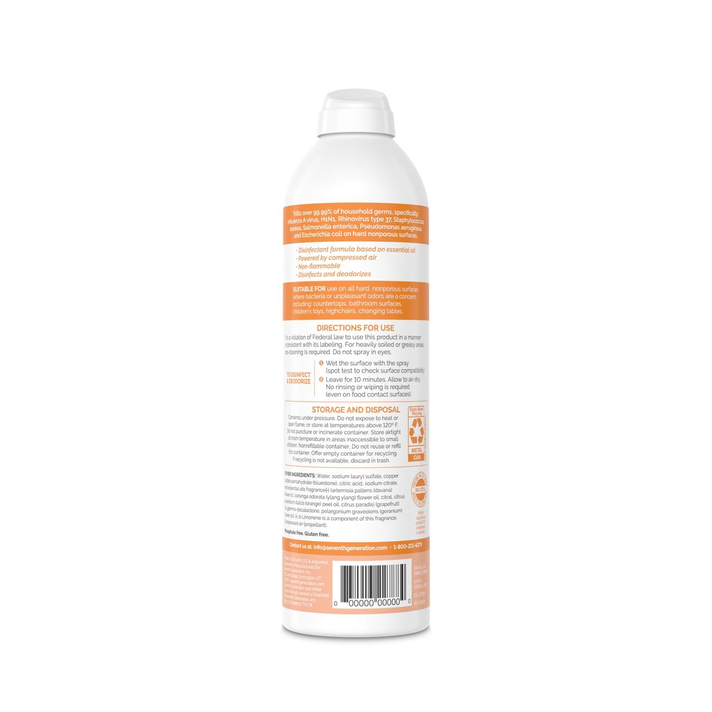Seventh Generation Fresh Citrus and Thyme Disinfectant Spray; image 4 of 10