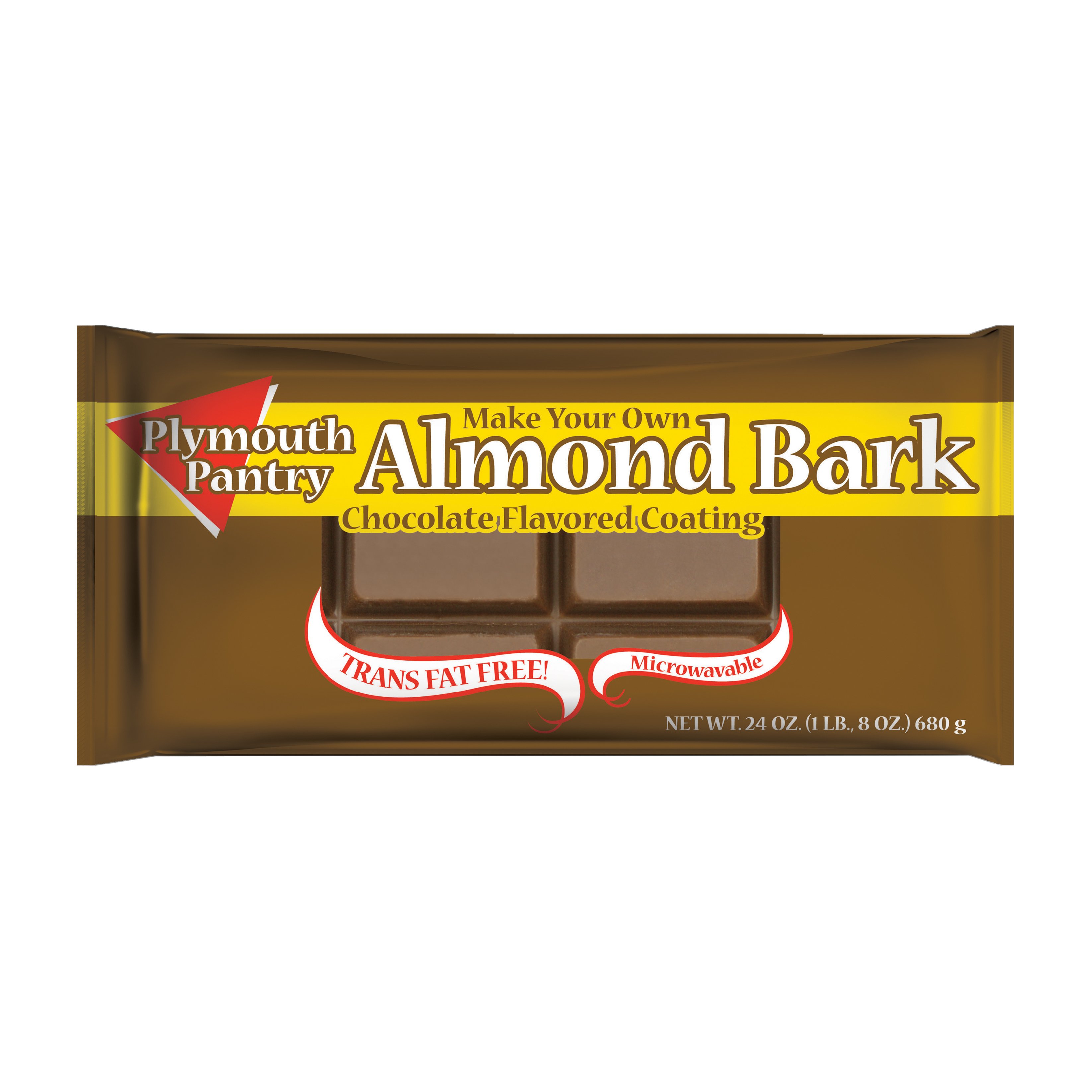 Plymouth Pantry Chocolate Flavored Coating Almond Bark, 24 oz
