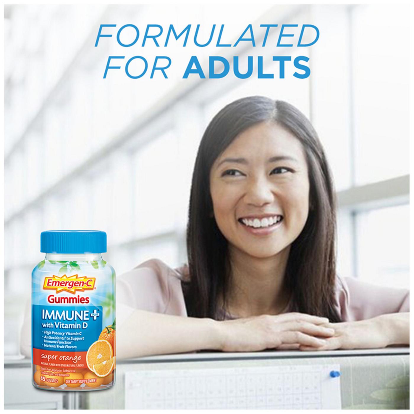 EmergenC Immune+ with Vitamin D Gummies Super Orange Shop Vitamins