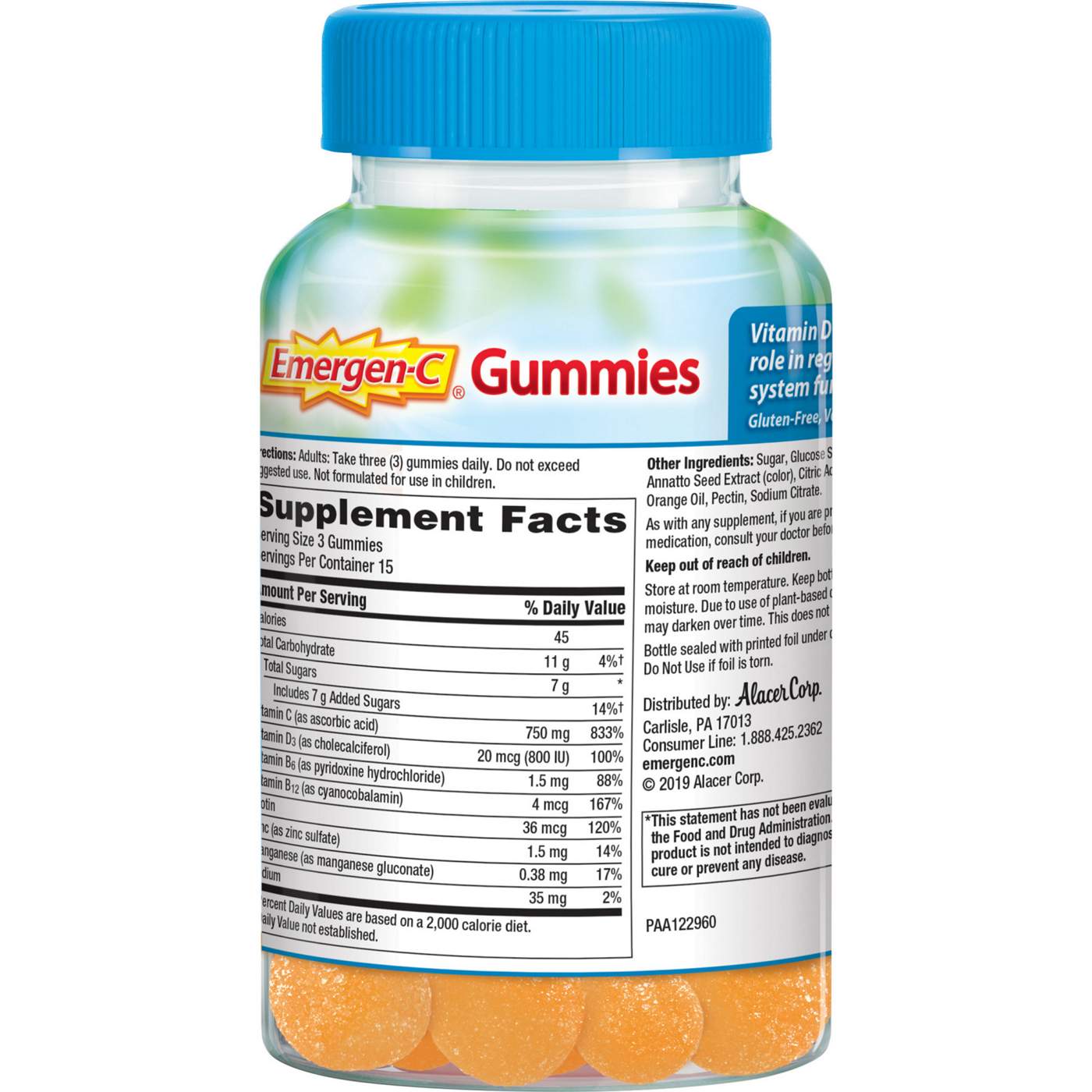 Emergen-C Immune+ with Vitamin D Gummies - Super Orange; image 6 of 7