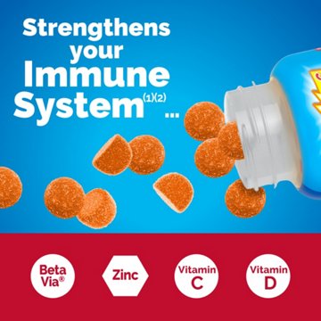 Emergen-C Immune+ Triple Action Immune Support Gummies, BetaVia (R), 750mg Vitamin C, B
Vitamins, Vitamin D and Antioxidants, Super Orange