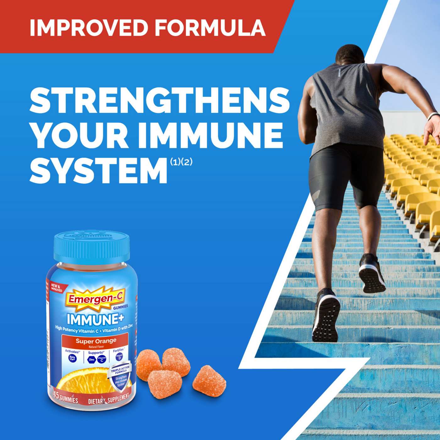 Emergen-C Immune+ with Vitamin D Gummies - Super Orange; image 12 of 13