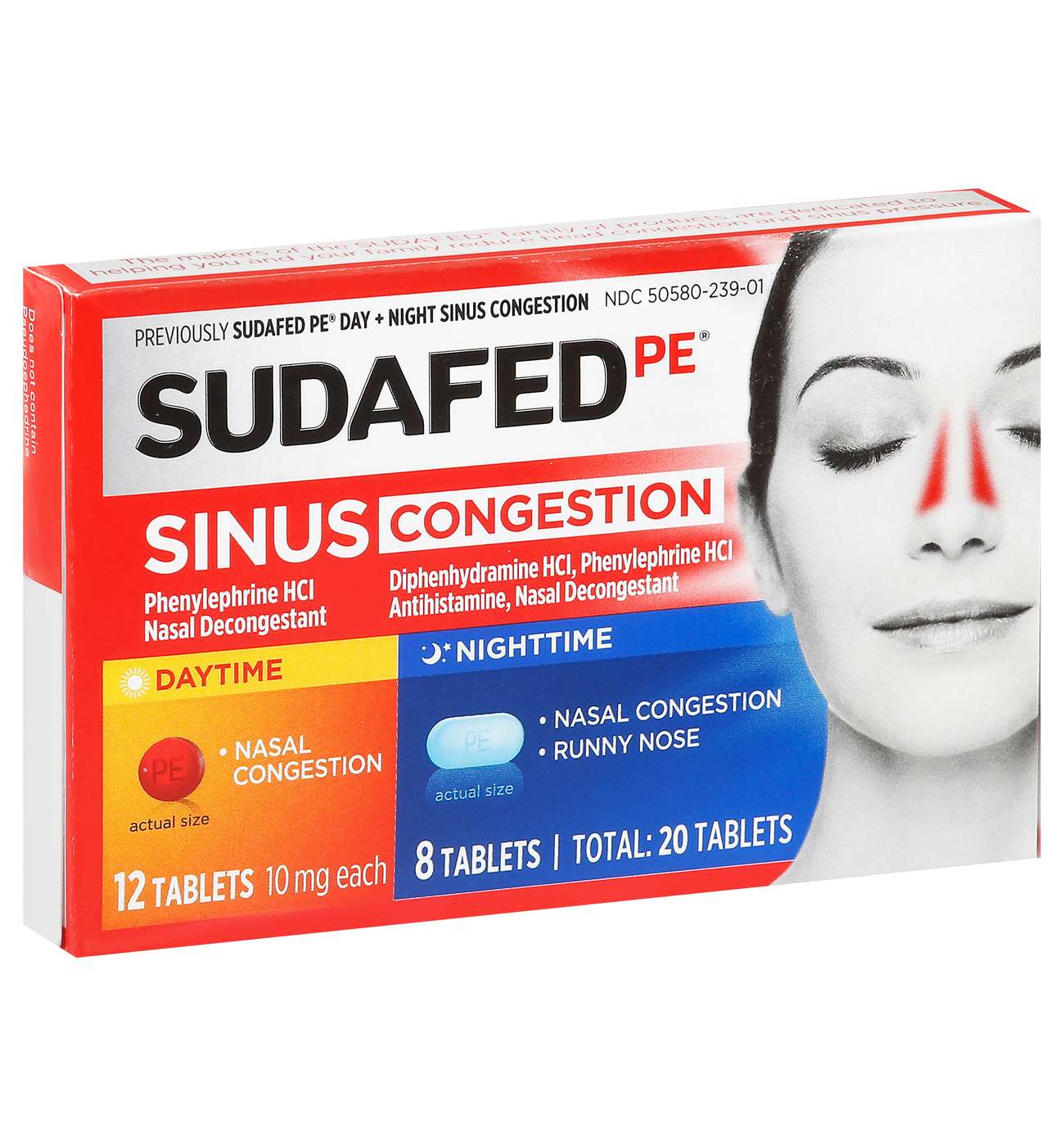 Sudafed PE Sinus Congestion Day + Night Tablets; image 4 of 6