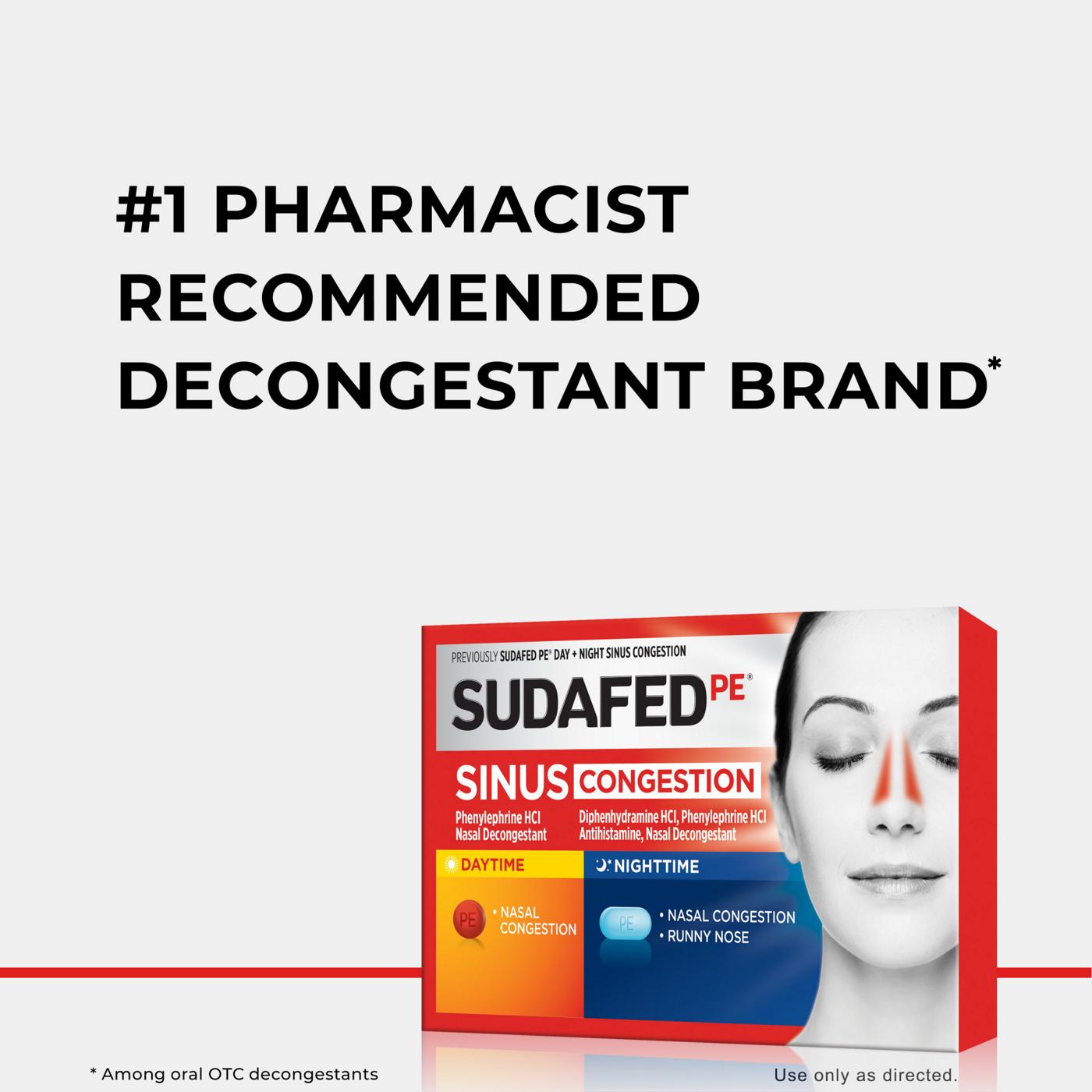 Sudafed PE Sinus Congestion Day + Night Tablets; image 5 of 5