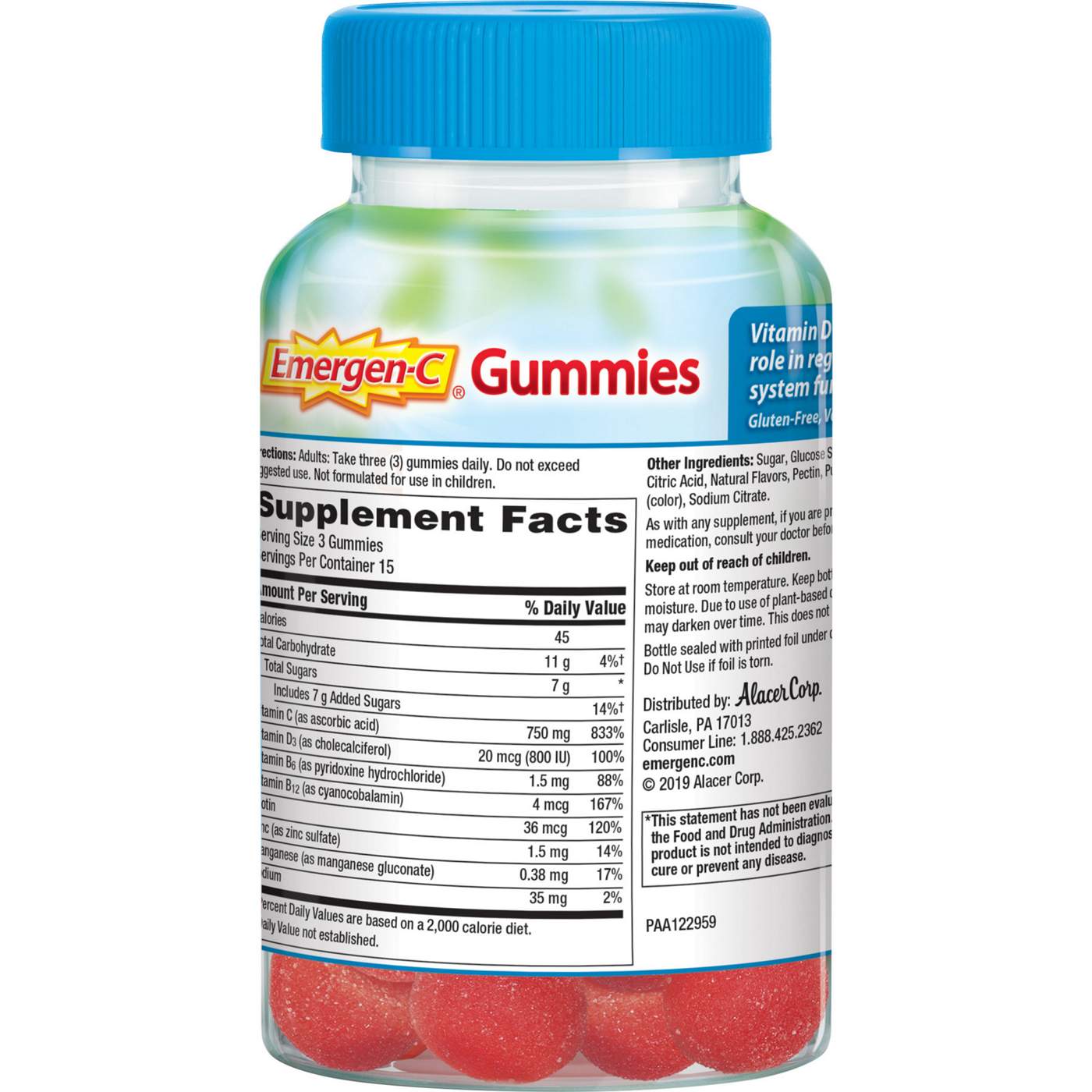 Emergen-C Immune+ with Vitamin D Gummies - Raspberry; image 6 of 7