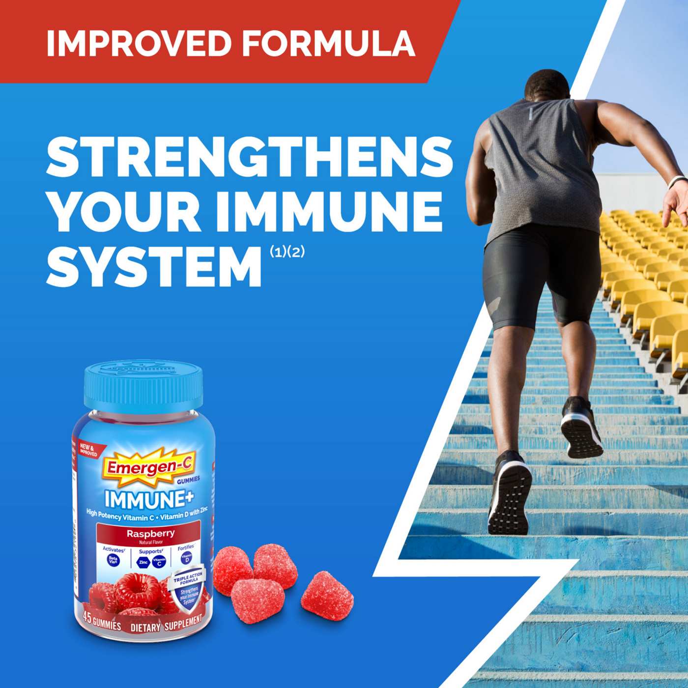 Emergen-C Immune+ with Vitamin D Gummies - Raspberry; image 12 of 13