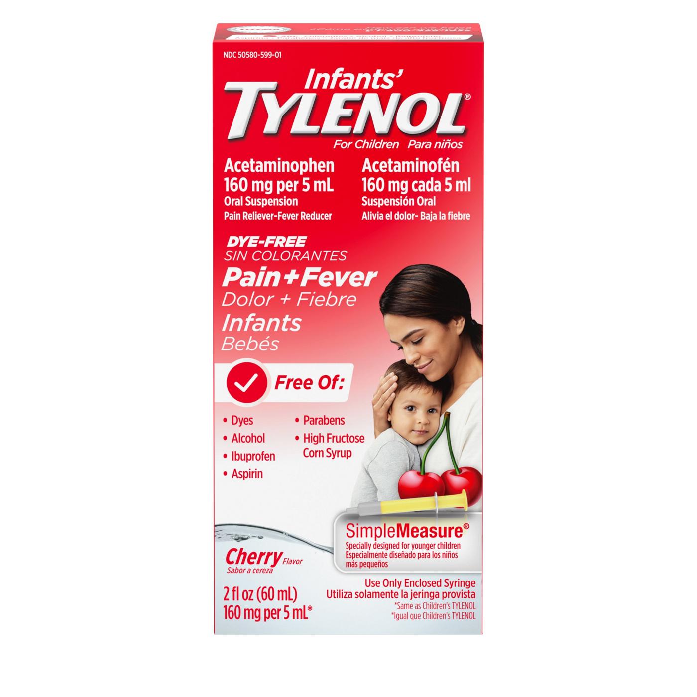 Tylenol Infants' Pain + Fever Oral Suspension - Cherry; image 1 of 6