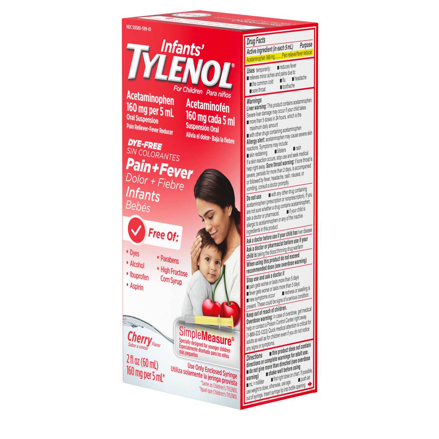 Tylenol Infants' Pain + Fever Oral Suspension - Cherry; image 7 of 8