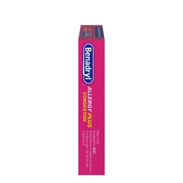 Benadryl Antihistamine Allergy & Sinus Congestion Relief Tablets