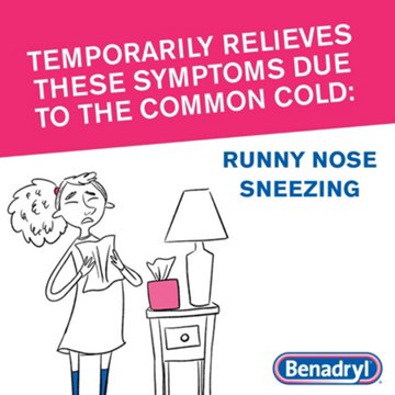 Benadryl Antihistamine Allergy & Sinus Congestion Relief Tablets