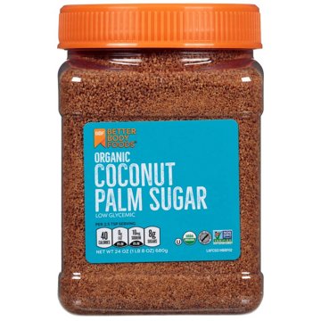BetterBody Foods Organic Coconut Palm Sugar, 24 oz