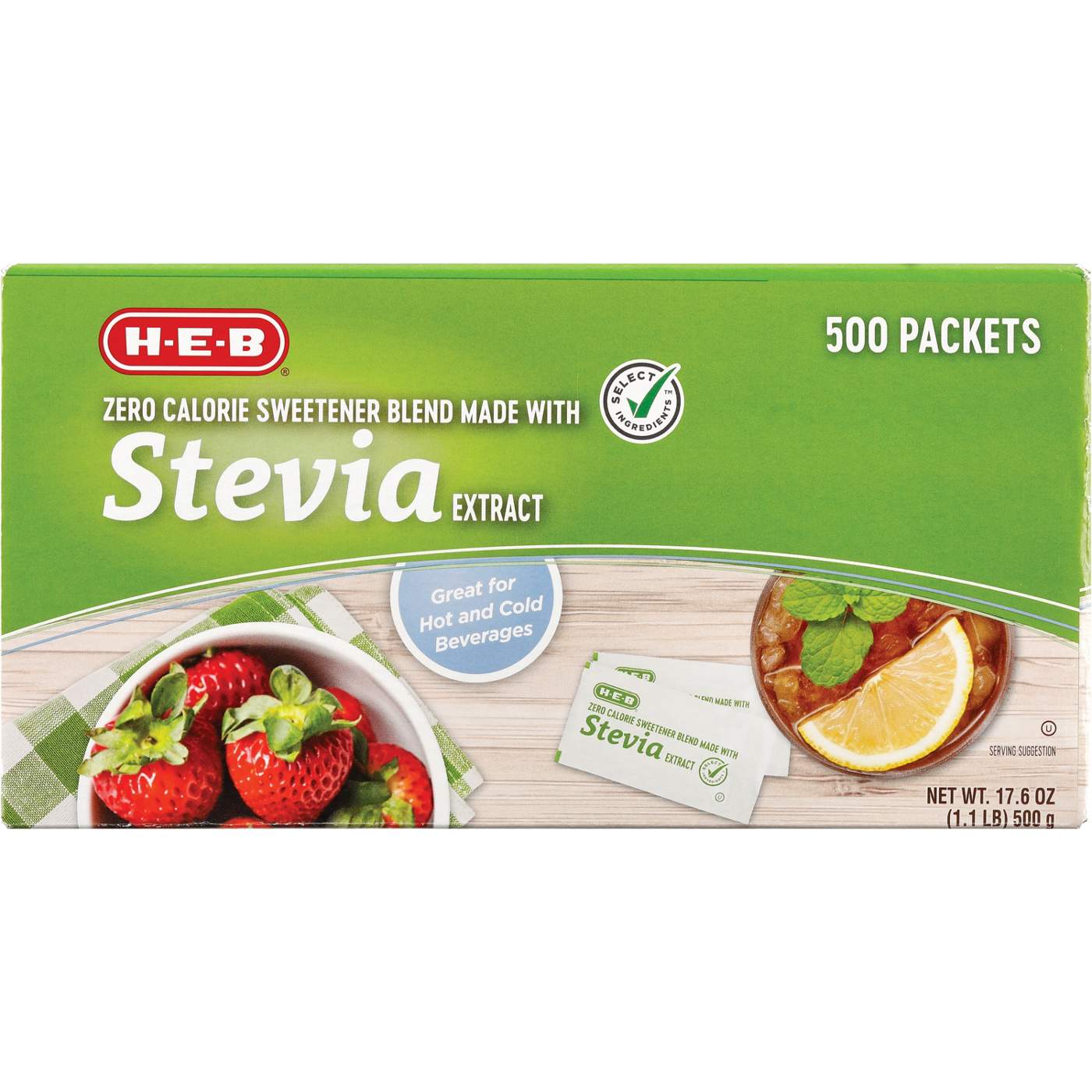 H-E-B Zero Calorie Stevia Blend Sweetener Packets; image 1 of 2