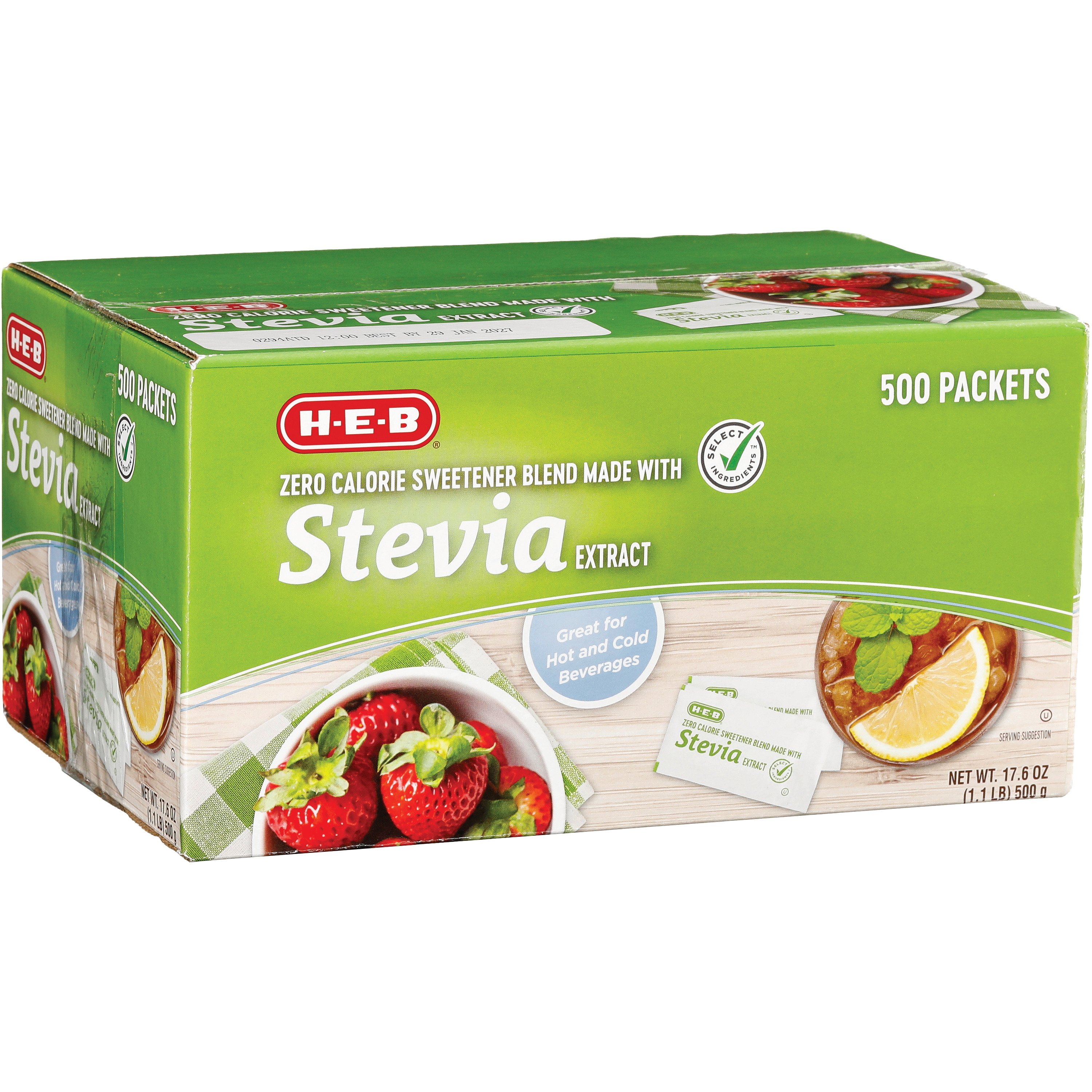 H-E-B Zero Calorie Stevia Blend Sweetener Packets - Shop Sugar ...