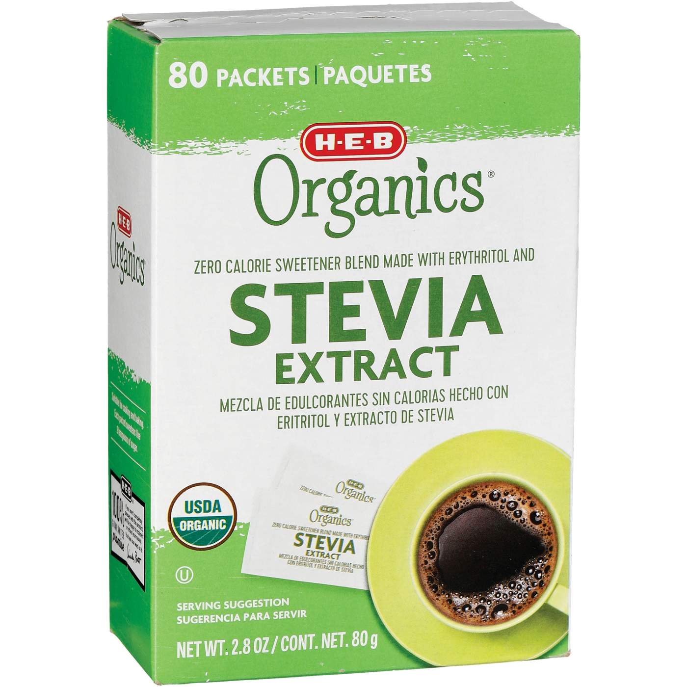 H-E-B Organics Zero Calorie Stevia Blend Sweetener Packets; image 2 of 2