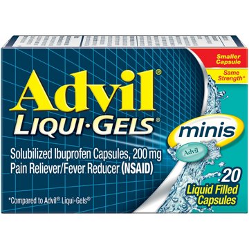Advil Liqui-Gels minis Pain Reliever and Fever Reducer, Ibuprofen 200mg for Pain Relief