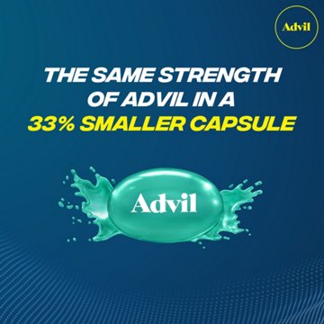 Advil Liqui-Gels minis Pain Reliever and Fever Reducer, Ibuprofen 200mg for Pain Relief