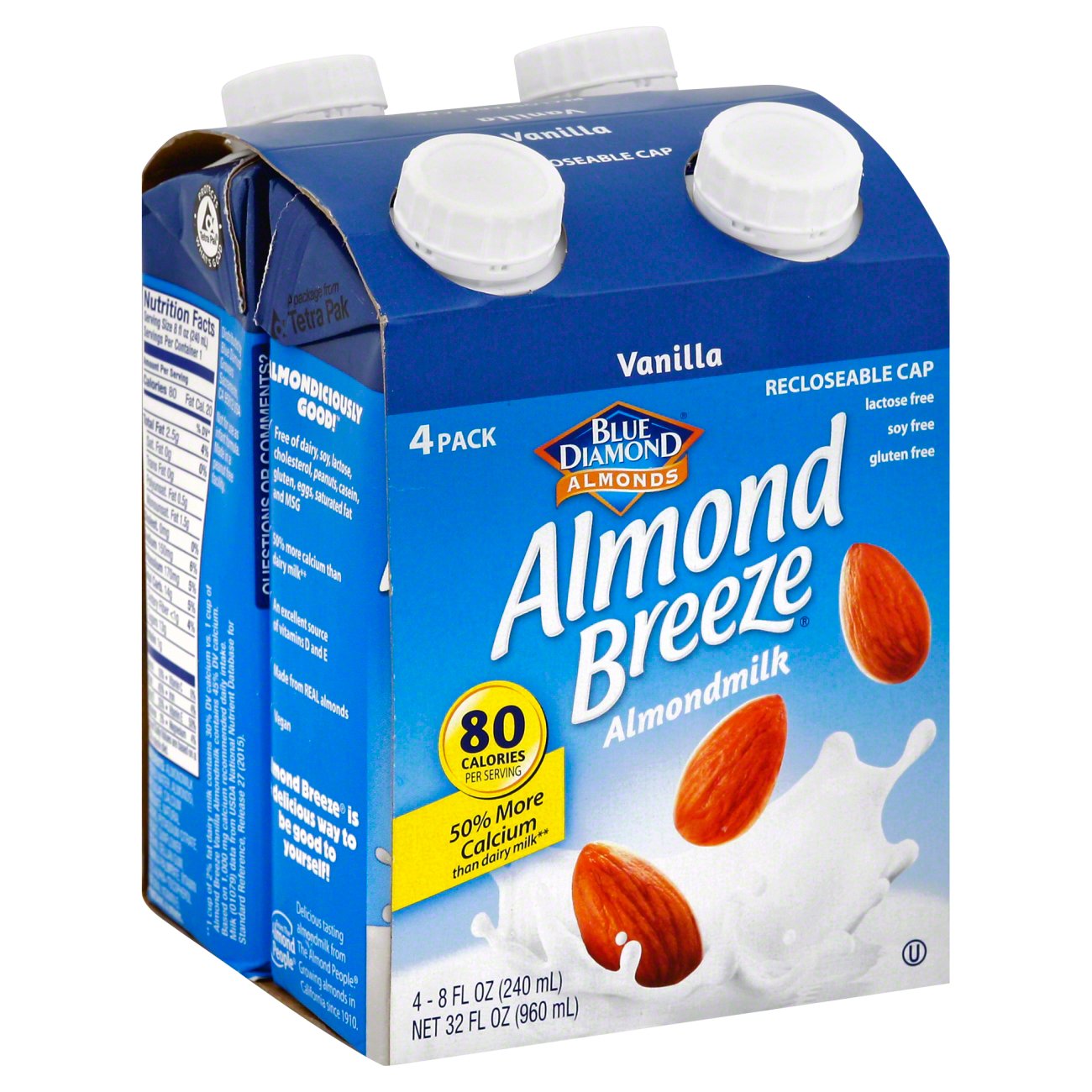 Blue Diamond Blue Diamond Almond Milk Van 4 Pack Shop Milk at HEB