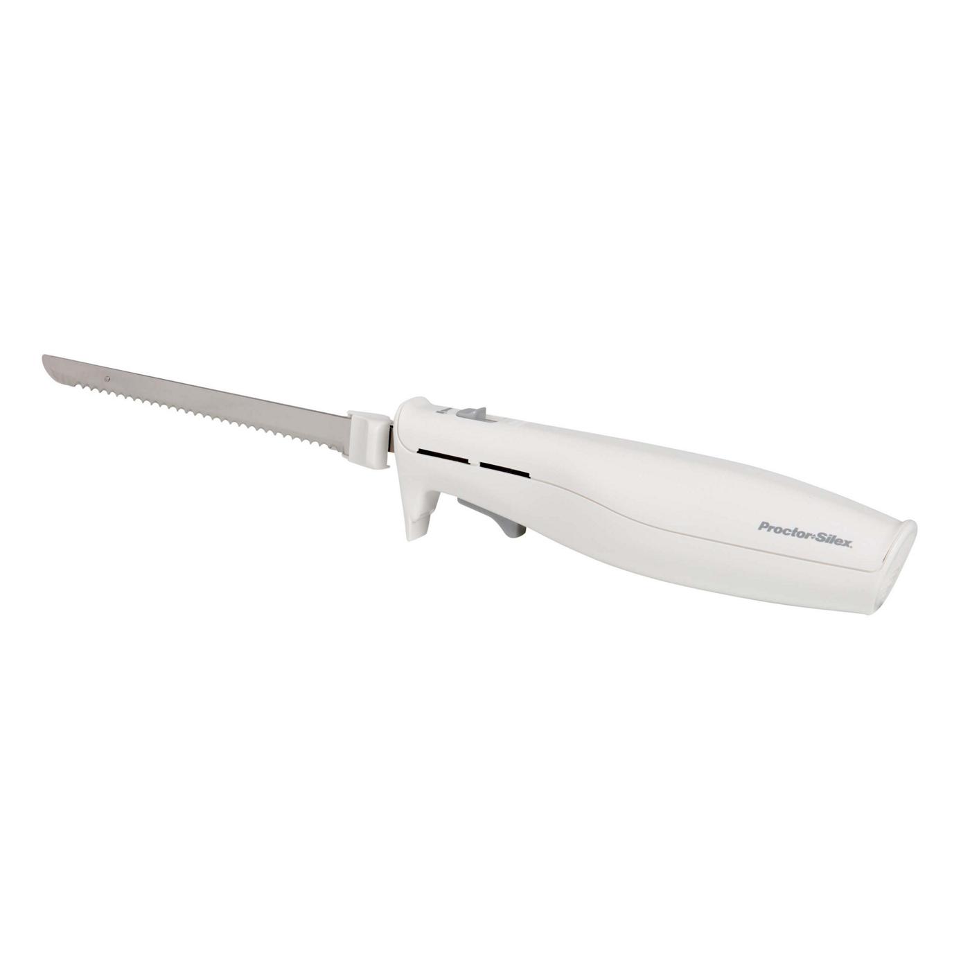 Proctor Silex Serrated Blade Electric Knife - White - Shop Knives at H-E-B