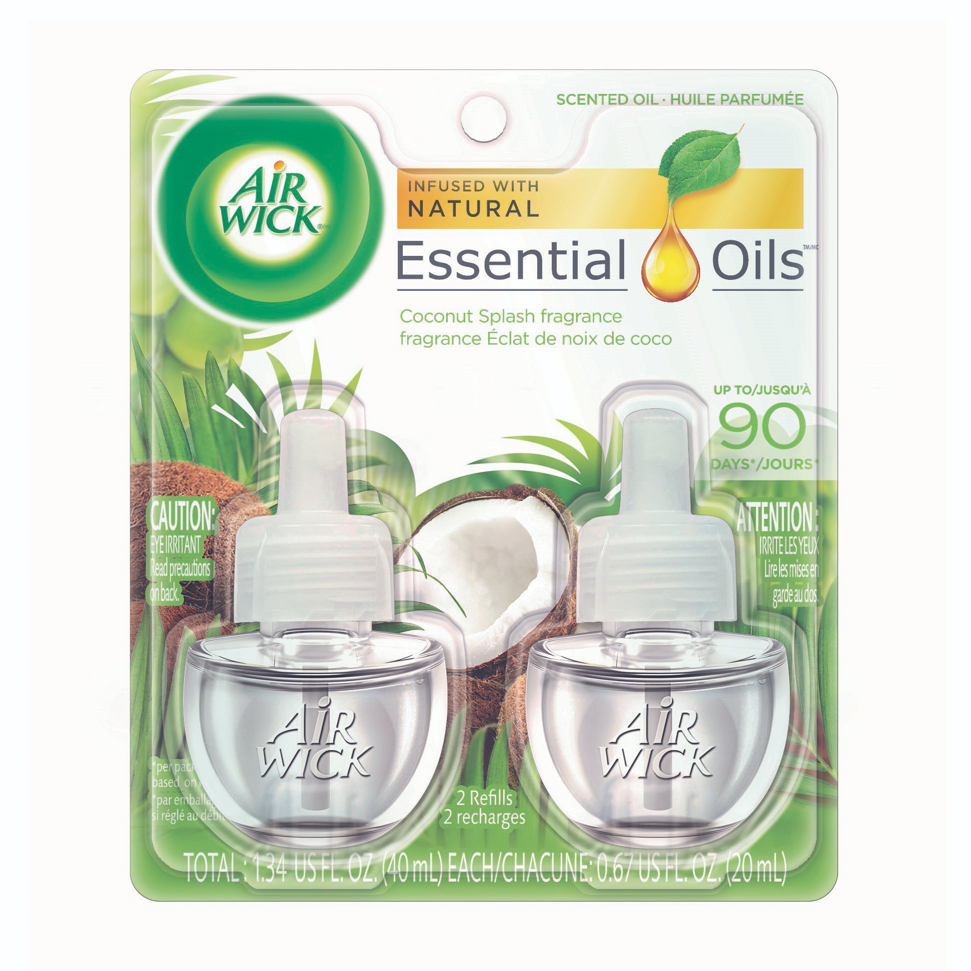 wick air oil refills scented splash coconut fresheners plus